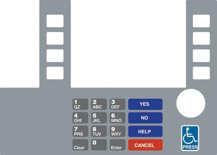 GA-T50038-164A Infoscreen Keypad Overlay | Gasoline Advertising